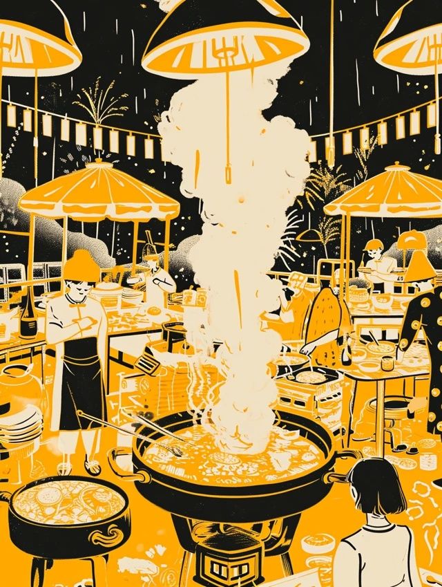 
1. 白居易筆下的夜宴隨筆，與友共享美味，心滿意足而眠。