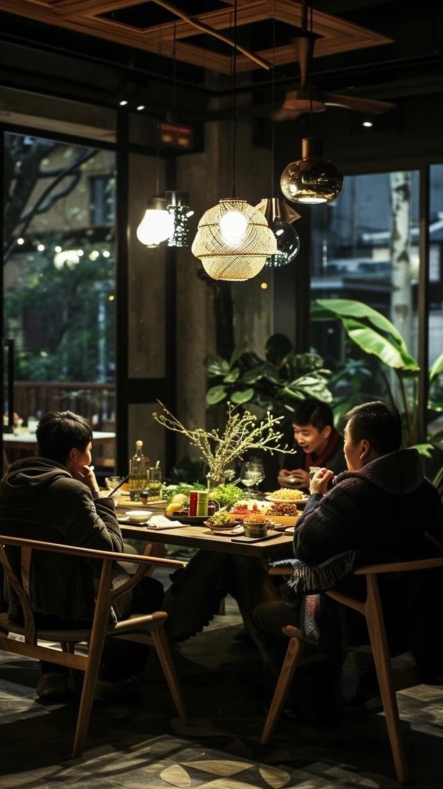 
1. 白居易筆下的夜宴隨筆，與友共享美味，心滿意足而眠。