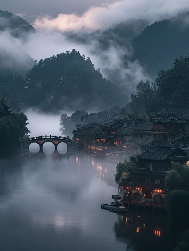 高鐵直達(dá)的千年水鄉(xiāng)：古韻十足的芙蓉鎮(zhèn)，如畫山水與仙俠風(fēng)情的完美融合