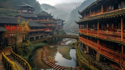 玉河泉深藏村中，一瞥即迷人，探尋泉眼需留心
