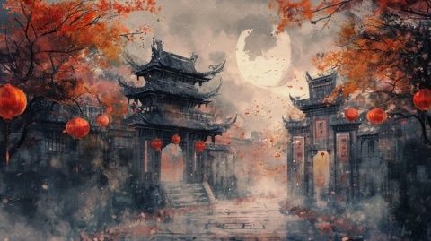 夜幕降臨，華燈初上，斜塘老街如一幅美麗的水墨畫(huà)