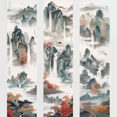 陜西寶雞：春日里的九龍山宛如一幅油彩畫