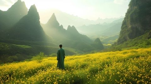 一部我的阿勒泰電視劇啦，讓新疆的這片寧靜的美景呈現(xiàn)出來,遠(yuǎn)處的雪山、翠綠的草地、