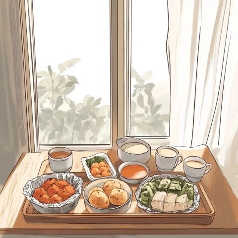 美味早餐時(shí)光：情感滿溢的晨曦與佳肴