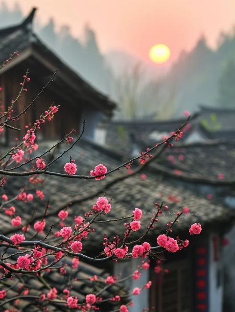 商洛的小城：鮮花盛開、果樹成蔭
