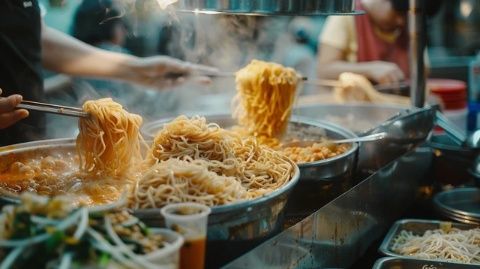 瑯勃拉邦夜市探秘：各國(guó)美食薈萃，燒烤西施與麻辣燙西施驚艷味蕾