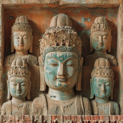 世界文化遺產(chǎn)：山西大同云岡石窟，距今已有1500多年歷史