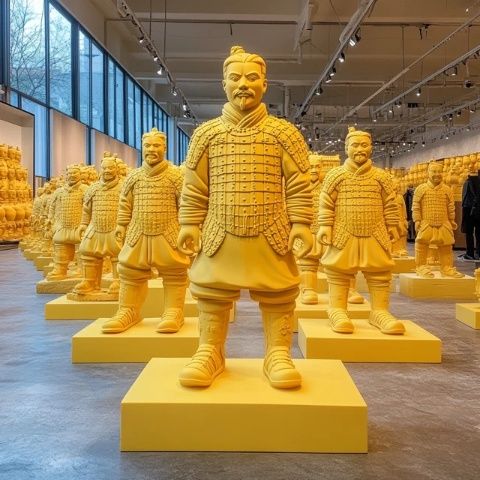 7.22，我們來(lái)到臨潼之行目的地，兵馬俑博物館,天氣很熱，太陽(yáng)很曬