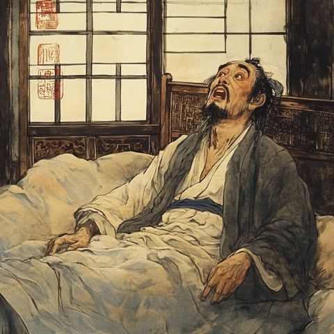 流淚1956年的一個(gè)深夜，65歲的賴雅敲響了張愛玲的房門,進(jìn)屋后