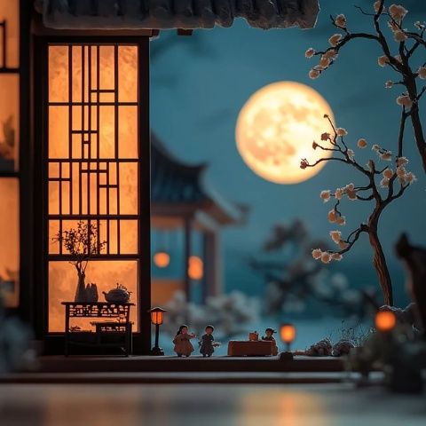 中秋佳節(jié)賞明月，品鑒國臺(tái)酒，家宴歡聚溫馨時(shí)光