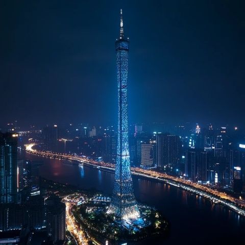 夜幕低垂，星辰點(diǎn)點(diǎn)，廣州這座燈火輝煌的不夜城正演繹著它獨(dú)有的繁華與喧囂