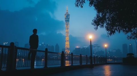 夜幕低垂，星辰點(diǎn)點(diǎn)，廣州這座燈火輝煌的不夜城正演繹著它獨(dú)有的繁華與喧囂