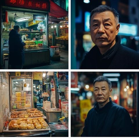 深夜宜賓街頭，小吃店遇神秘食客