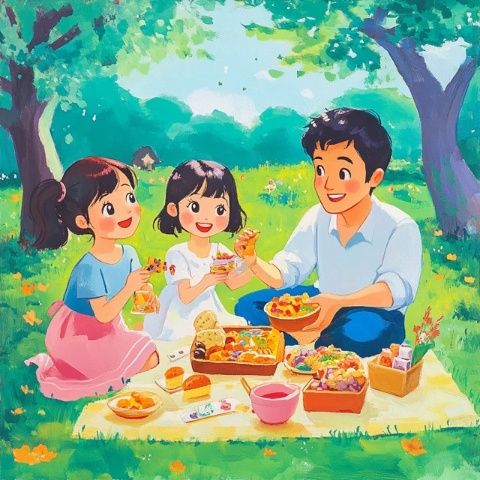 今天，作為一個(gè)普通人，我有幸與家人朋友們一同到戶外進(jìn)行了一次愉快的野餐