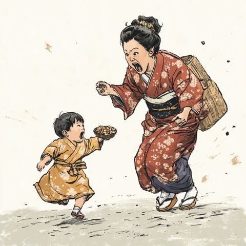 當失去了平衡的孩子摔倒在地時，母親的心臟像是停止跳動了……