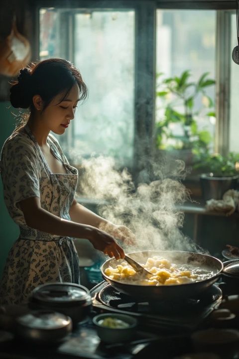 溧陽(yáng)臺(tái)風(fēng)天在家做傳統(tǒng)美食油炸糍，超好吃!