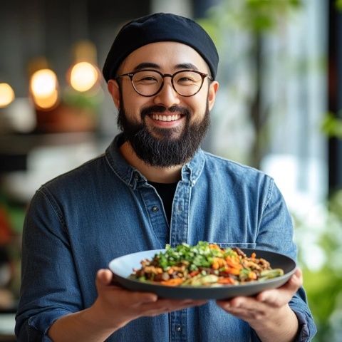 小黃為家人做了一頓飯,原因自從媽媽和大姨來美國后，做的大部分都是米飯和面條