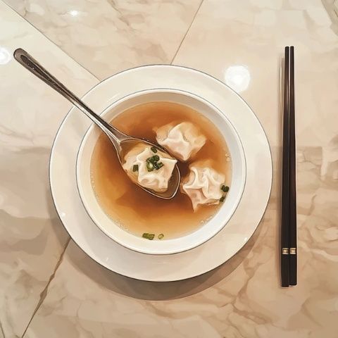 云霄美食水面：清湯餛飩肉丸的完美結合