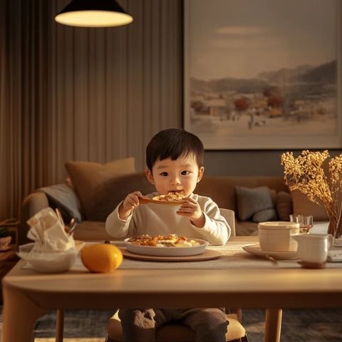 阿拉善22:00，孩子已入夢(mèng)鄉(xiāng)，我獨(dú)坐餐桌畔，細(xì)嚼宵夜美食