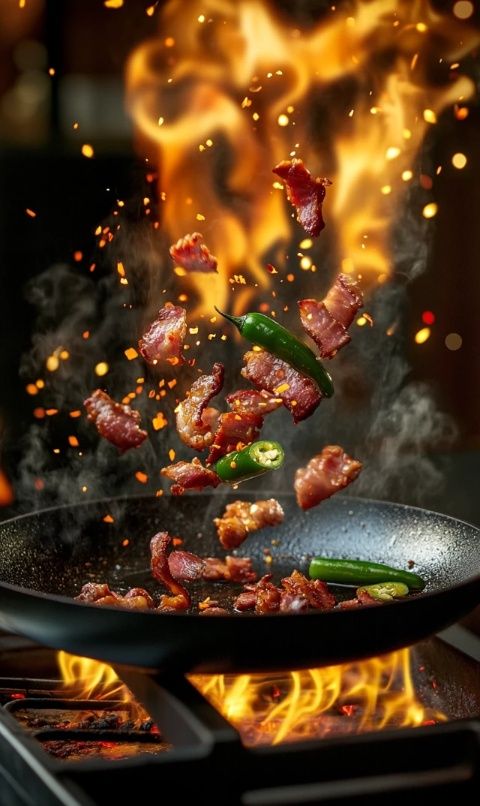 揭秘水煎肉新吃法：無需炭火，德化步行街的獨特美食之旅