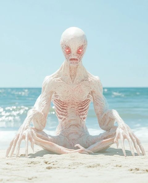 海灘上奇異木頭上的橡膠觸手是什么生物？