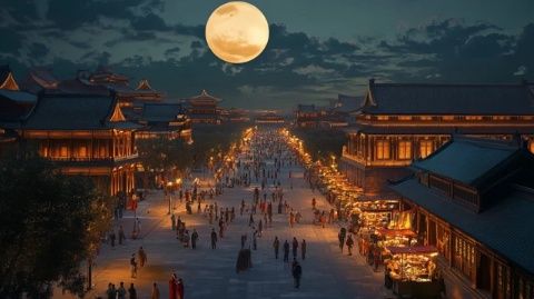 夜幕降臨的呼和浩特振華廣場，周五七點(diǎn)后的小編探訪記