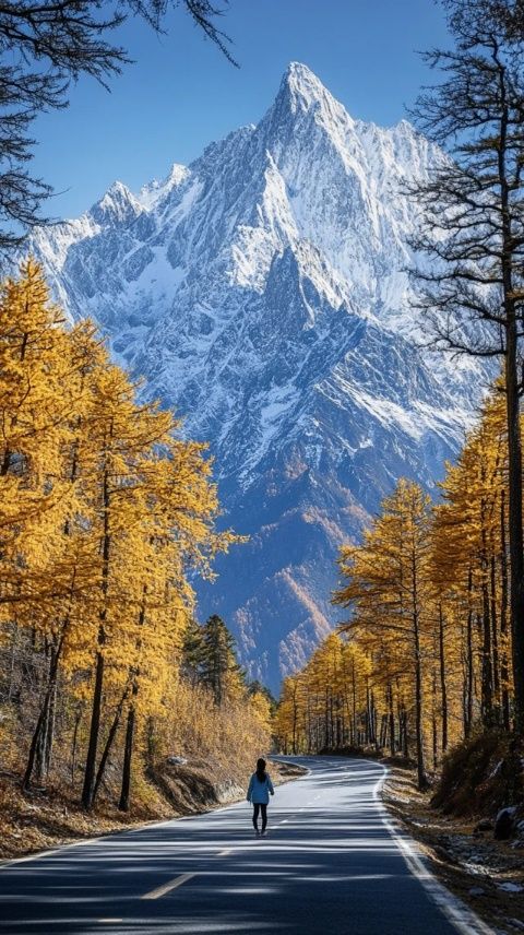 地質(zhì)奇觀四姑娘山，位于我國(guó)四川省阿壩藏族羌族自治州小金縣