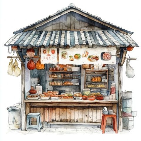 21個(gè)攤位展示百種美食(美食攤位展示)