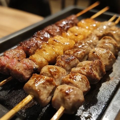 炭烤牛肉串配濃郁番茄醬，色香味俱佳！當(dāng)然可以！以下是羊肉串的制作方法