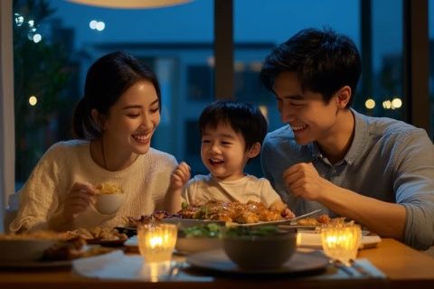 濟寧萬象匯：一家三口的歡樂美食之夜！