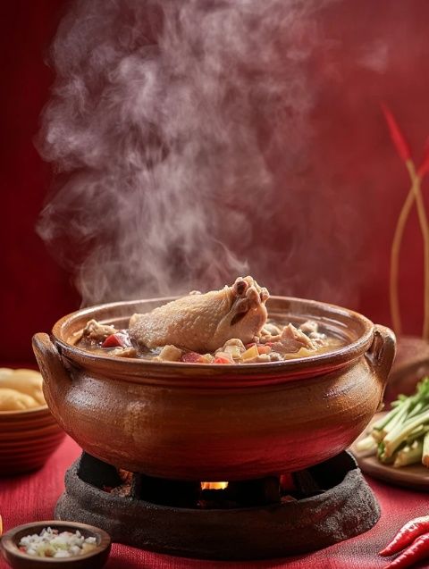 美食密碼木桶滋滋鍋是由烹制密碼特殊做法，鎖住營養(yǎng),特質(zhì)杉木桶底層鋪設(shè)的