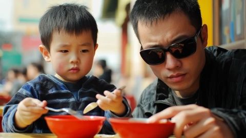 你這小子，想吃什么？先問我！在廣東的一家酒樓里
