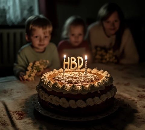 點(diǎn)上蠟燭，生日快樂(lè),這套餐挺好，生日蛋糕都不用給你買(mǎi)了。先來(lái)一大口蛋糕