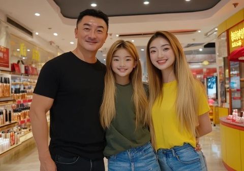 我去逛街帶孩子周末過得很開心！