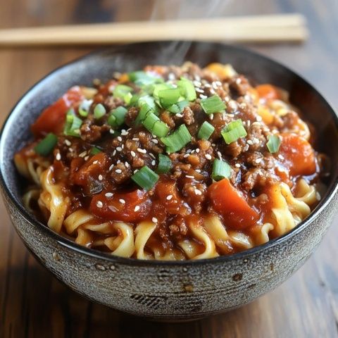 解凍藏香豬肉，自制麻辣蒸肉，配番茄面，健康美味的早晨佳肴