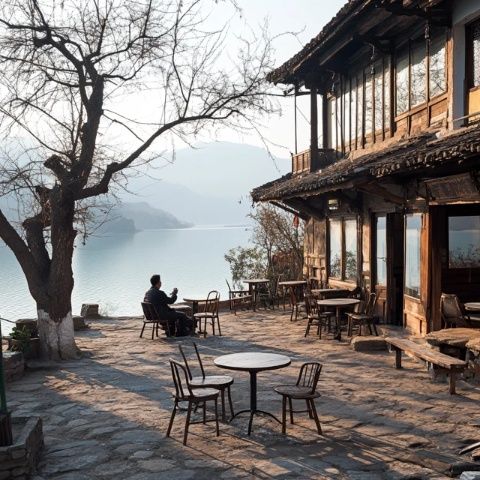 水天一色，滴水湖畔的藝術(shù)感滿滿攝影博物館餐廳