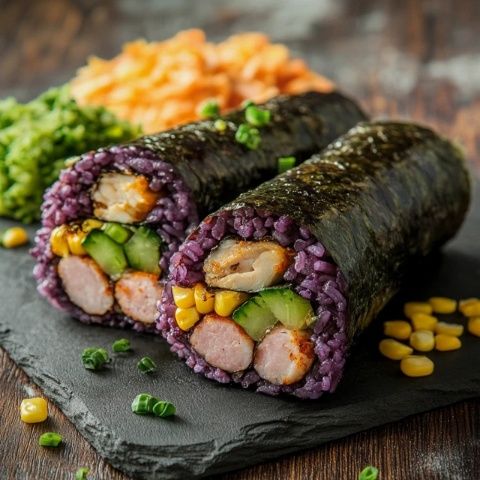 雙重香甜夢幻紫薯芋泥花卷 - 色香味俱全，營養(yǎng)滿分！