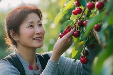 一位五十多歲山東棗莊的劉嫂，無知識(shí)，無技術(shù)，到山東煙臺(tái)打工摘蘋果