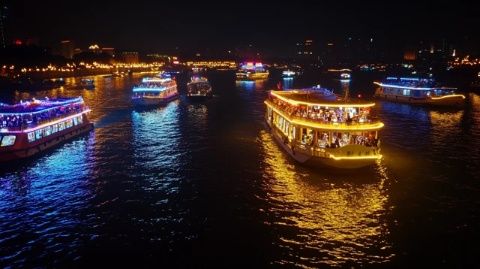 福建省南平市延平區(qū)：春節(jié)里的三江匯流囗燈光秀，一場視覺與情感的盛宴