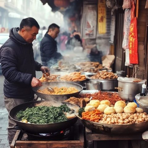 竹樹(shù)坡美食街(街拍：探訪鶴山竹樹(shù)坡美食街)