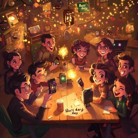 即將來臨的新一年的夜晚聚會(huì)