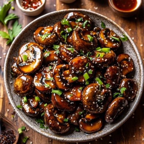 孤獨(dú)的美食家靈感之蒜香烤蘑菇：簡易步驟打造五郎大叔風(fēng)味盛宴