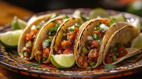 Taco是一種源自墨西哥的美食，通常由玉米或小麥制成的薄餅包裹著肉、蔬菜、奶酪等