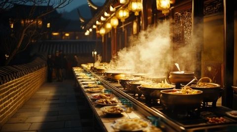 即墨古城開(kāi)啟金秋美食月，全國(guó)美食匯聚一堂