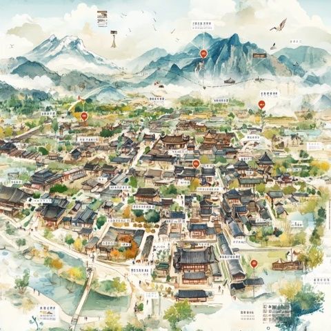想去棋盤山關(guān)東影視城看燈會(huì)的朋友們，這張地圖一定要收藏哦！