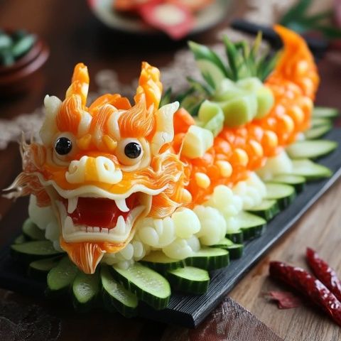 今日大揭秘： snake come true！輕松上手制作胡蘿卜鮮蝦蛇形飯