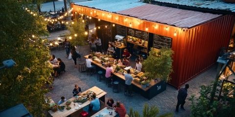 集裝箱美食街下周開業(yè)(集裝箱美食街)