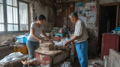 青島情侶不慎丟棄23萬現(xiàn)金，環(huán)衛(wèi)工人三度翻找助其找回全部積蓄