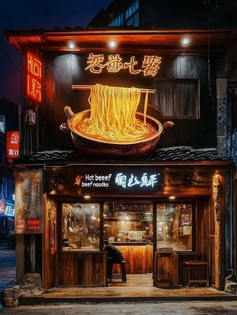 回市場買菜后閑坐，不禁想起了武漢的清晨熱干面