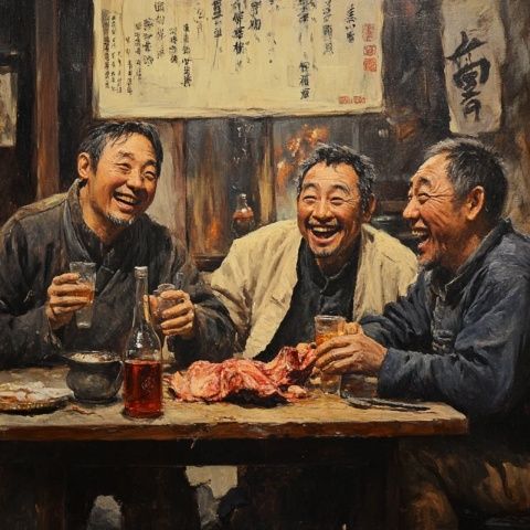 四位80歲臺灣老鄉(xiāng)在江西南昌品嘗美食和濃香酒的溫馨時刻